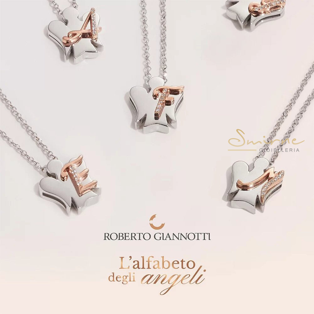 collane con iniziali in argento Roberto Giannotti 