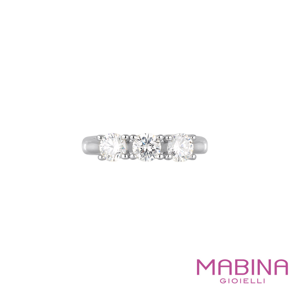 Anello Trylogi lineare - Smirne Gioielleria