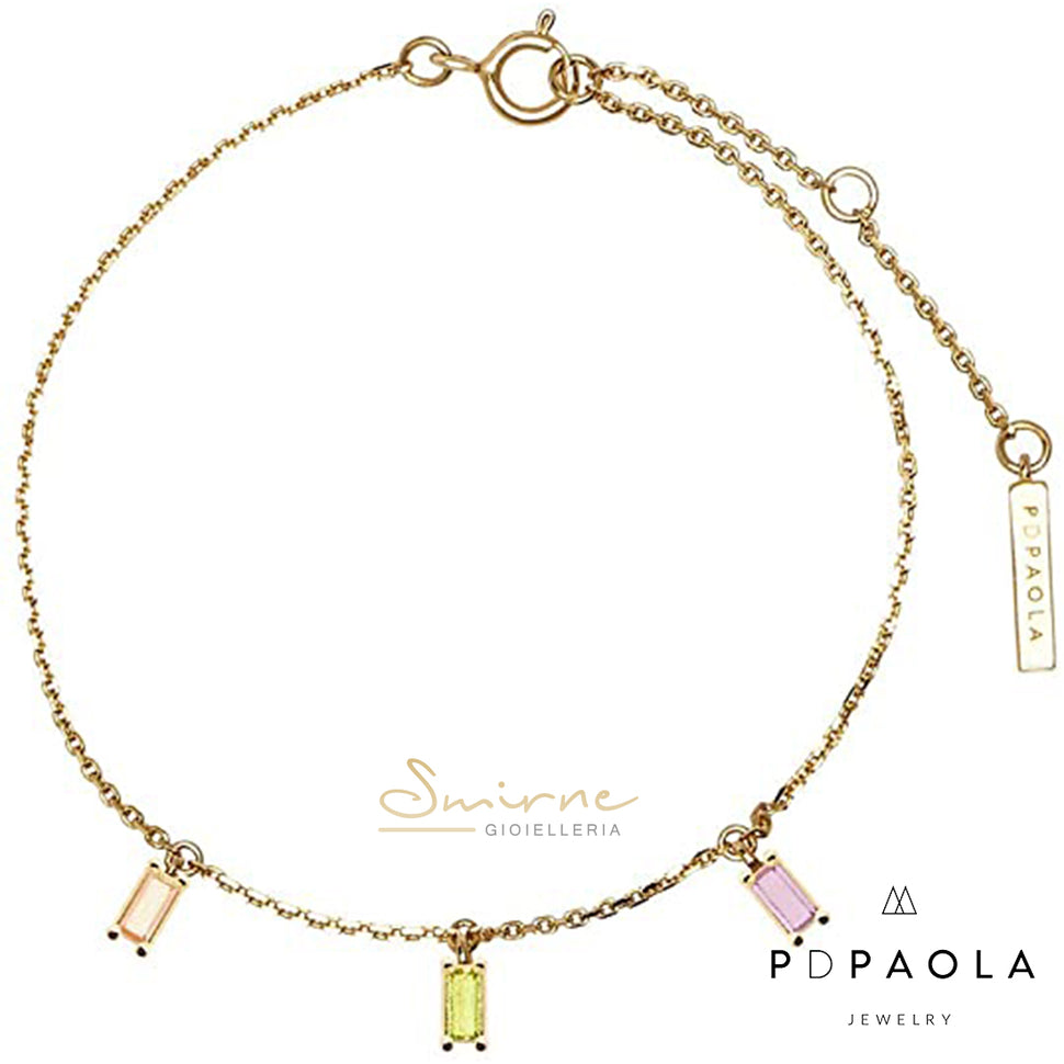 Bracciale PDPAOLA Elija con pendenti colorati - Smirne Gioielleria