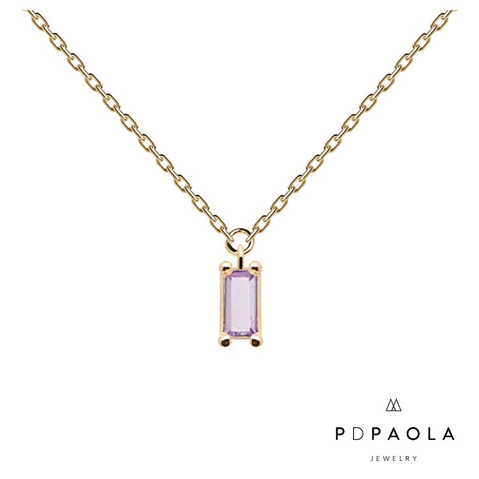 Collana PDPAOLA con pietra bianca centrale - Smirne Gioielleria