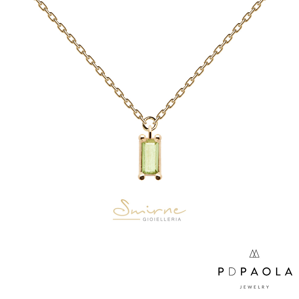 Collana PDPAOLA con pietra bianca centrale - Smirne Gioielleria